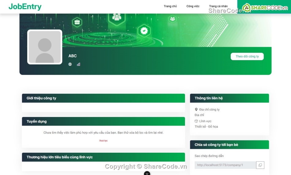 web,code web,Laravel,web việc làm,tìm việc,API